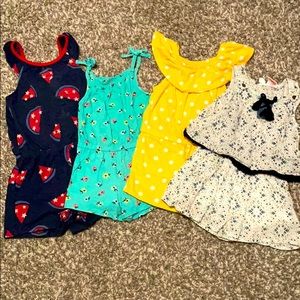 4- 3T toddler rompers